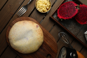 紫薯火龙果芝士饼1