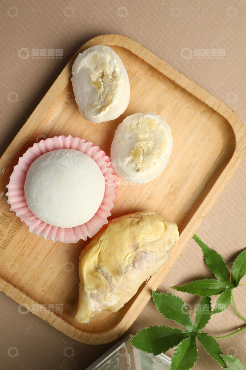 高清大图下载【趣麦麦图】榴莲雪丽糍甜品4