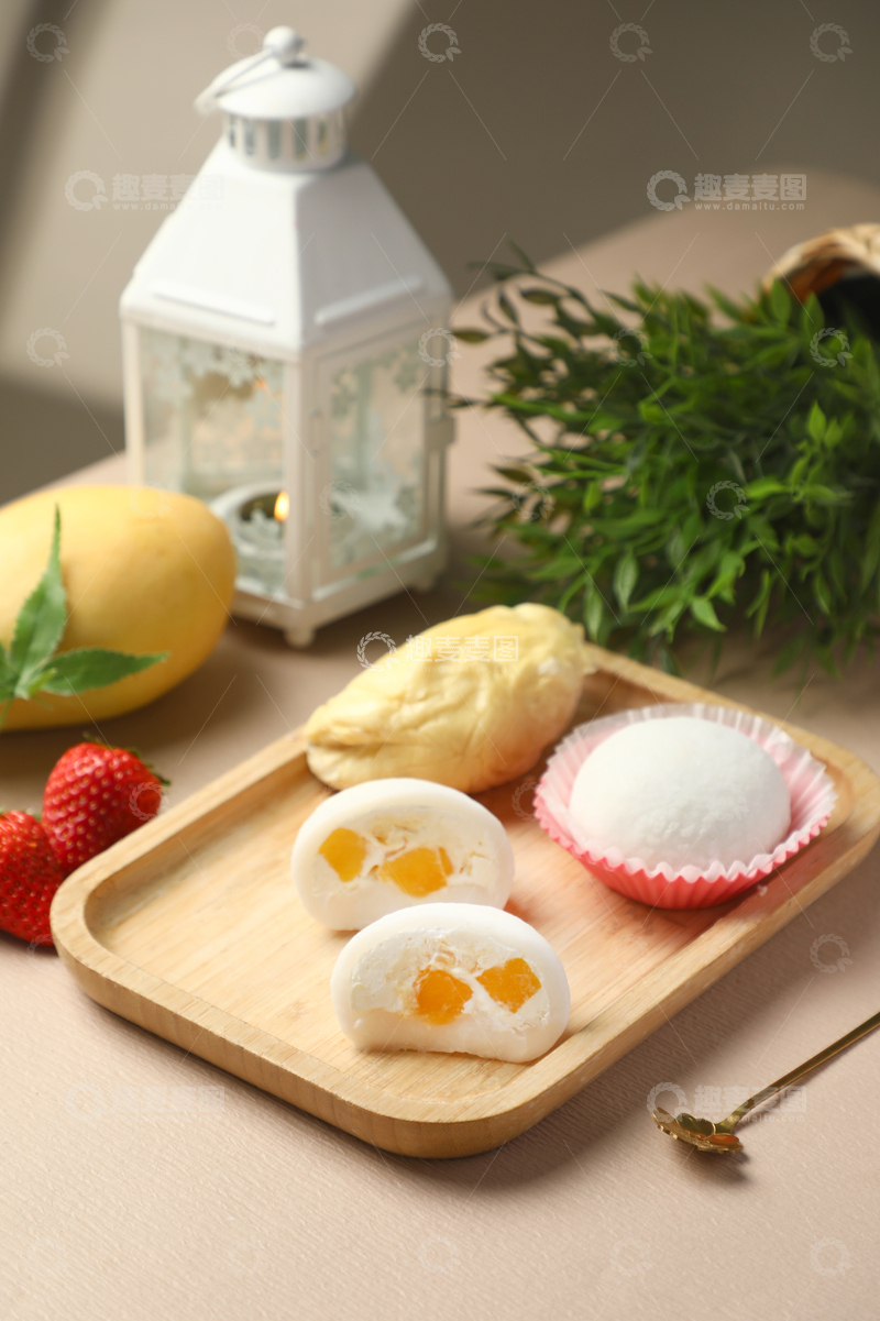 高清大图下载【趣麦麦图】榴芒雪丽糍甜品