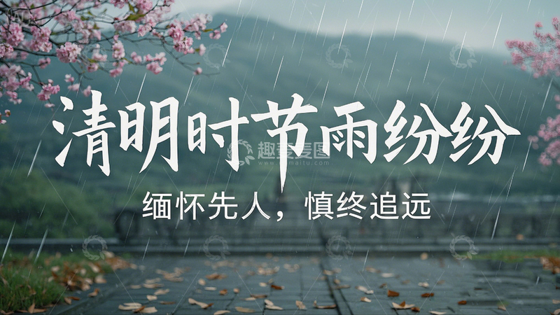 高清大图下载【趣麦麦图】清明时节雨纷纷12