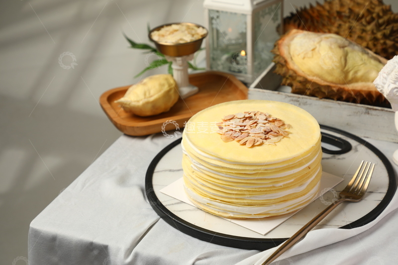 高清大图下载【趣麦麦图】榴莲多多千层蛋糕1