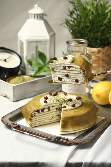 浓郁抹茶千层蛋糕