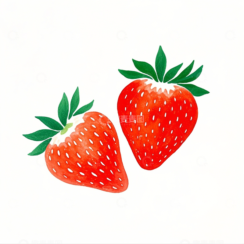 高清大图下载【趣麦麦图】卡通手绘草莓元素