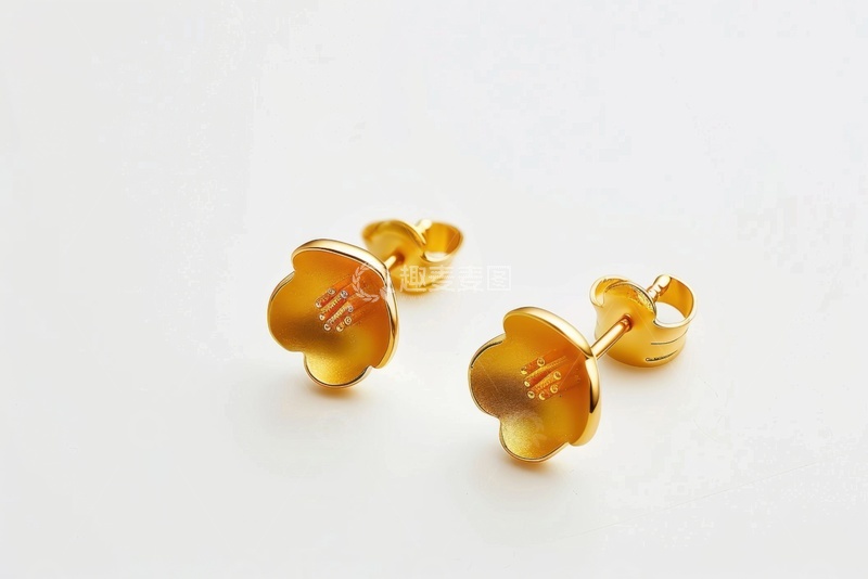 高清大图下载【趣麦麦图】梅花黄金耳饰