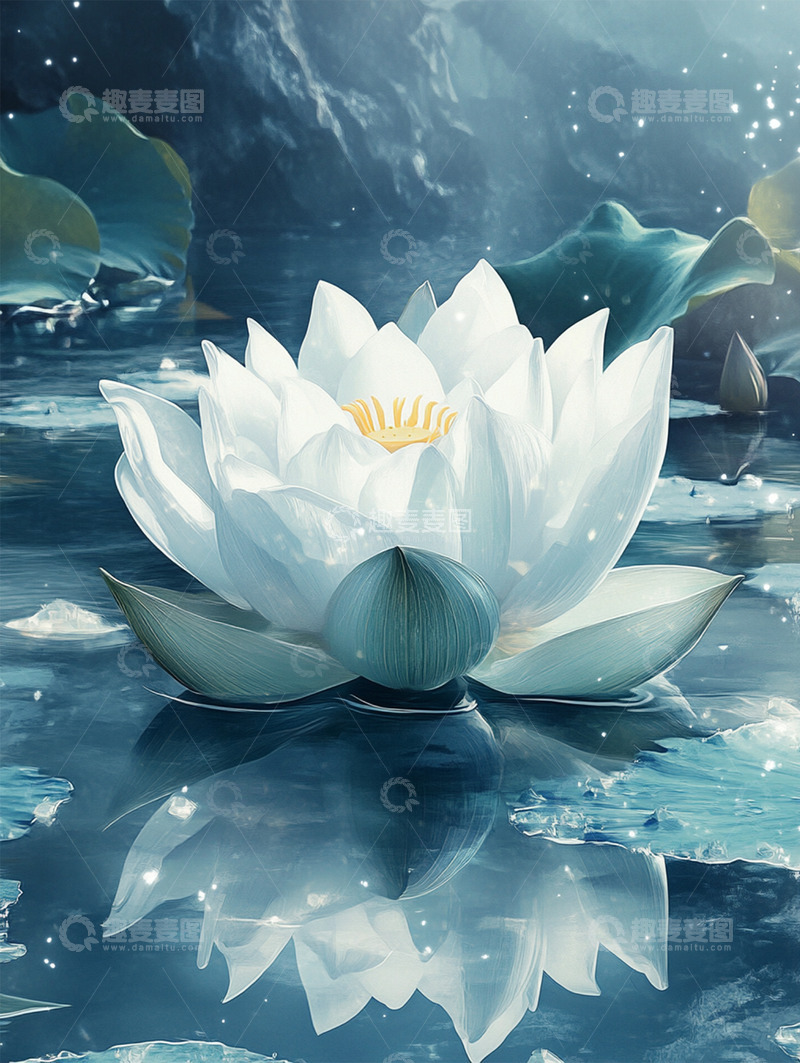 高清大图下载【趣麦麦图】唯美背景插画素材