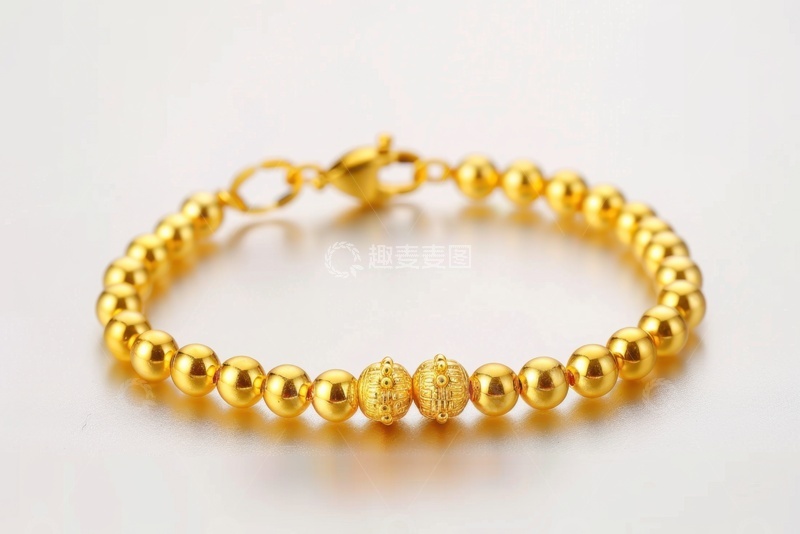 高清大图下载【趣麦麦图】黄金珠子手镯