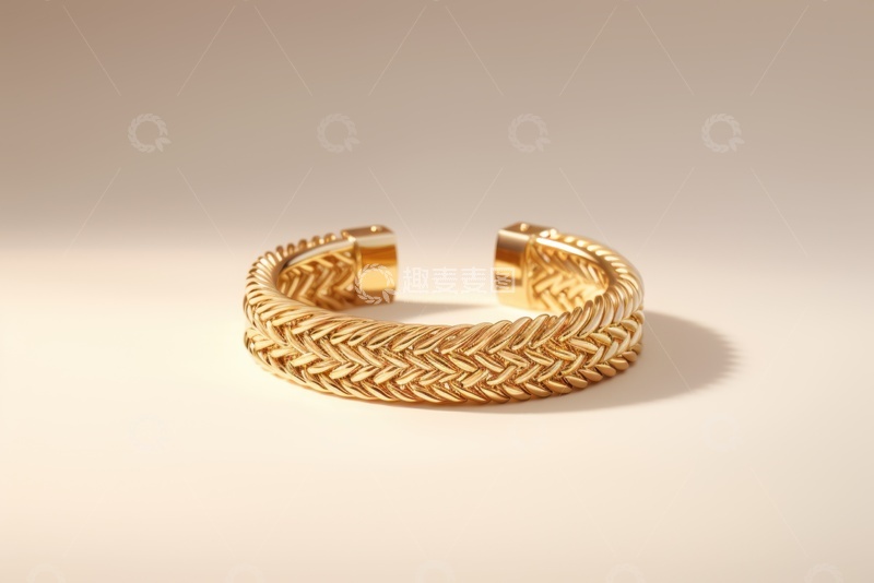 高清大图下载【趣麦麦图】黄金手镯工艺品