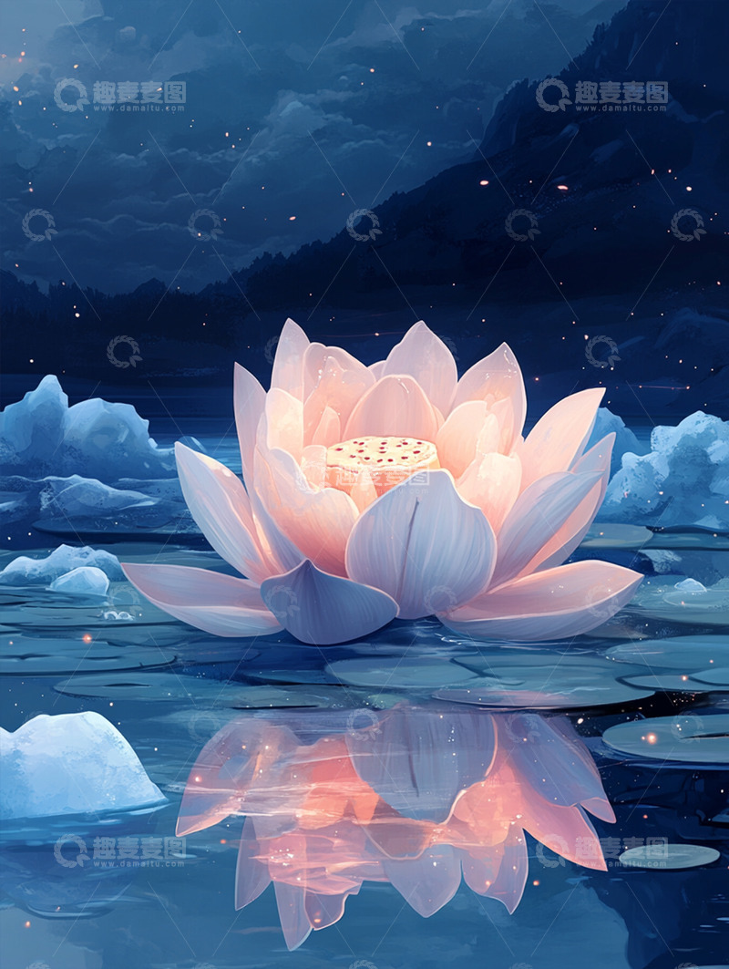 高清大图下载【趣麦麦图】唯美背景插画素材2