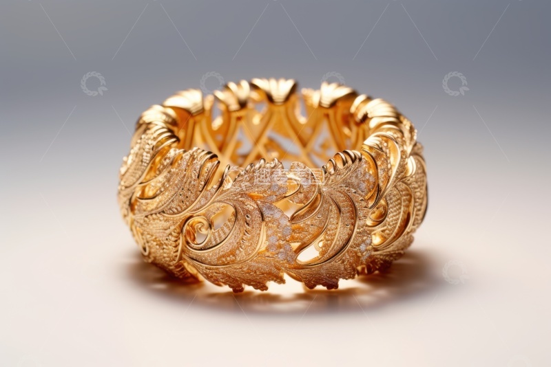 高清大图下载【趣麦麦图】一个黄金水钻手镯