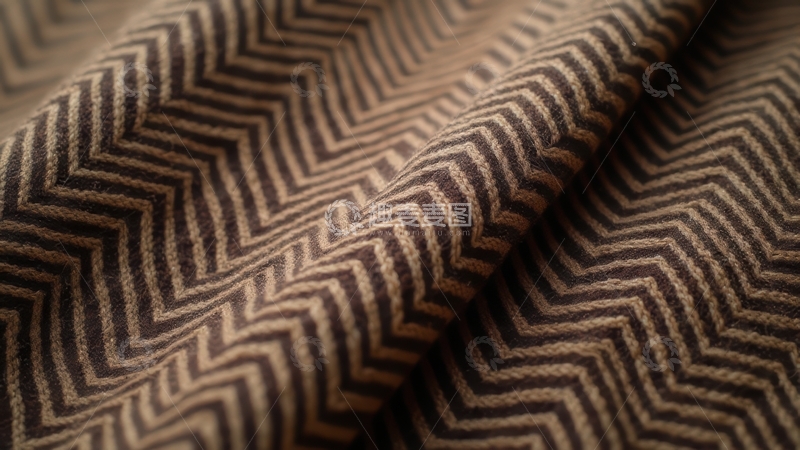 高清大图下载【趣麦麦图】棕色锯齿纹织物图案