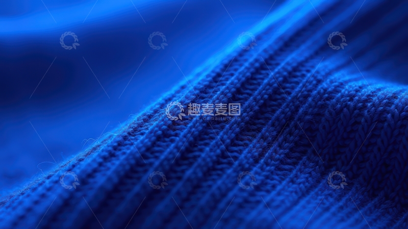 高清大图下载【趣麦麦图】蓝色针织面料纹理