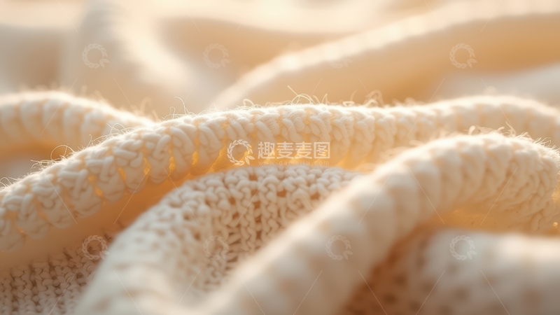 高清大图下载【趣麦麦图】米白色针织面料质感