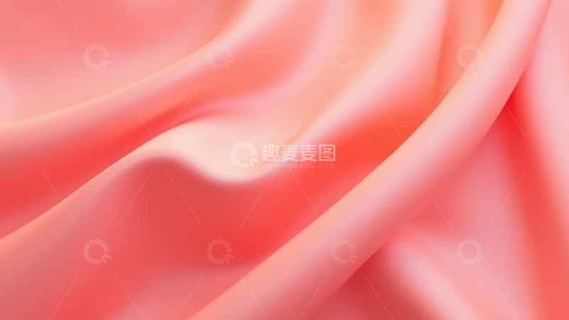 高清大图下载【趣麦麦图】粉红色丝绸面料褶皱