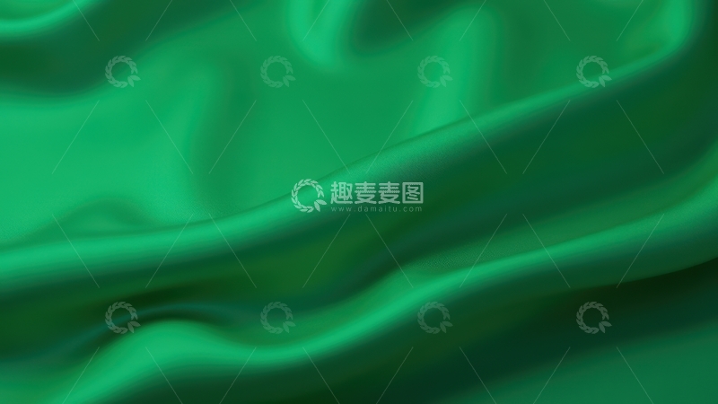 高清大图下载【趣麦麦图】翠绿色丝绸面料光泽