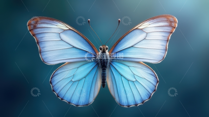 高清大图下载【趣麦麦图】蓝色蝴蝶特写
