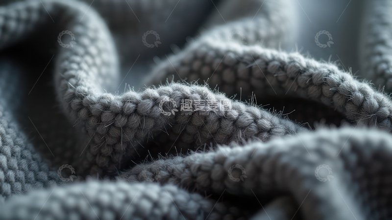 高清大图下载【趣麦麦图】深灰色针织面料纹理