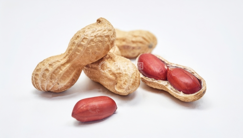 高清大图下载【趣麦麦图】带壳花生与花生仁特写