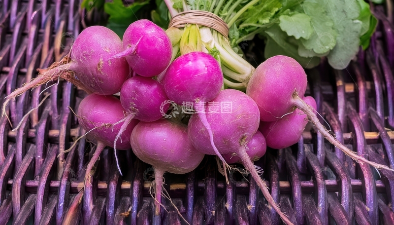 高清大图下载【趣麦麦图】捆扎红萝卜绿叶相伴