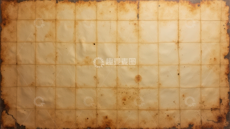 高清大图下载【趣麦麦图】带方格的陈旧纸张