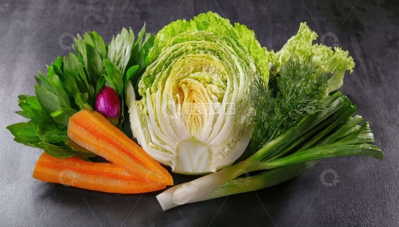 高清大图下载【趣麦麦图】深色背景上的蔬菜组合