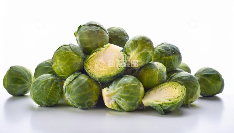 高清大图下载【趣麦麦图】堆叠的抱子甘蓝