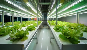 室内种植的生菜