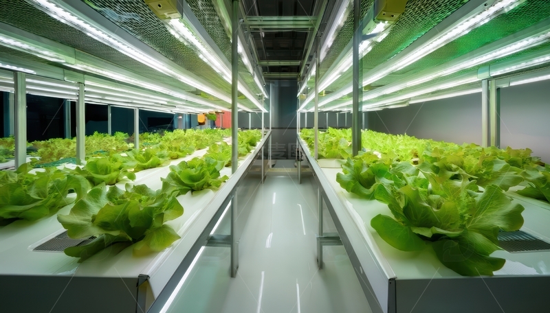 室内种植的生菜