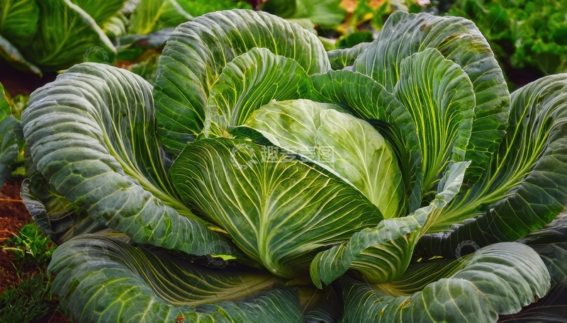 高清大图下载【趣麦麦图】田间的绿色卷心菜