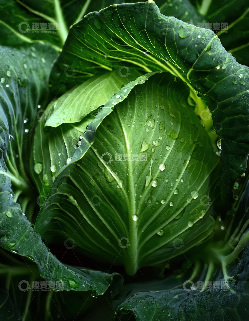 高清大图下载【趣麦麦图】绿叶包裹的绿甘蓝