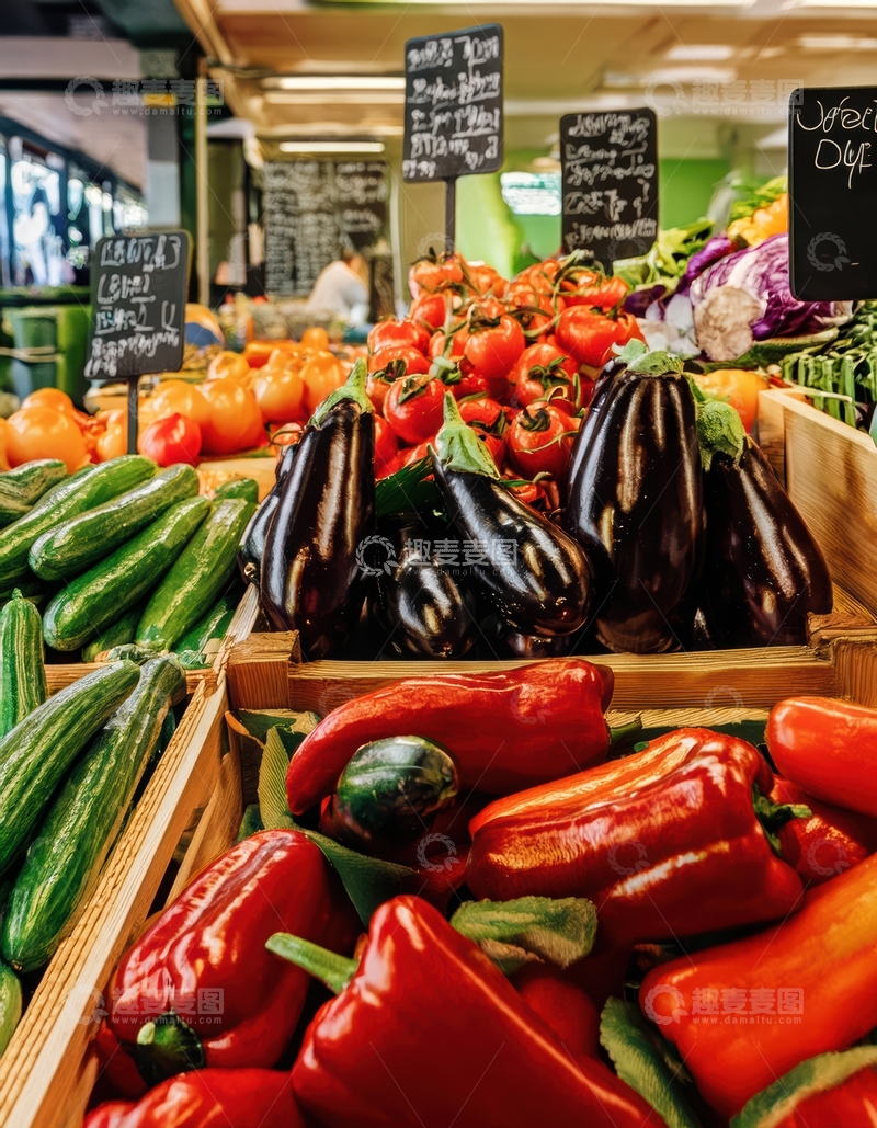 高清大图下载【趣麦麦图】木箱中的玉米与田野