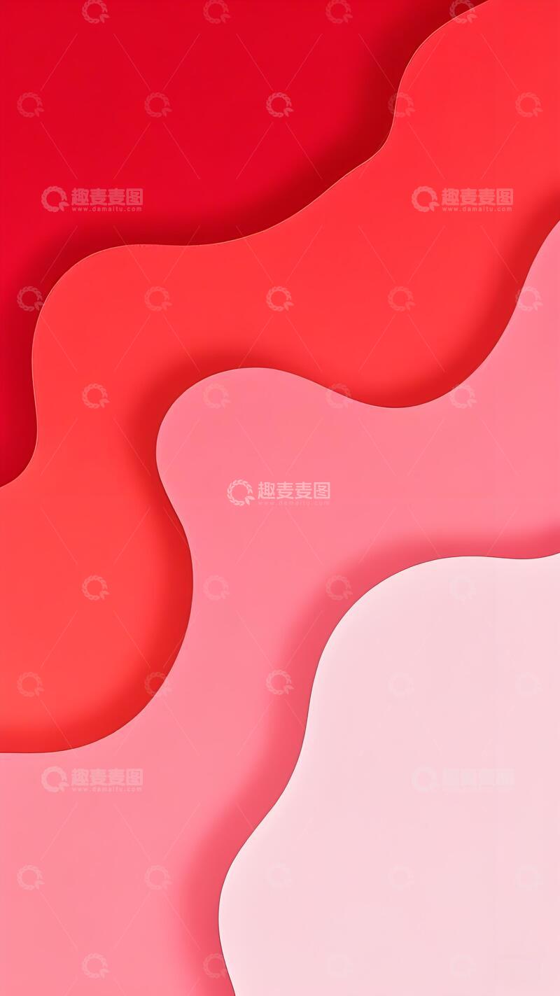 高清大图下载【趣麦麦图】炽热红粉渐变流动艺术图4