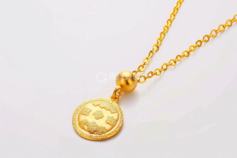 高清大图下载【趣麦麦图】圆形黄金项链