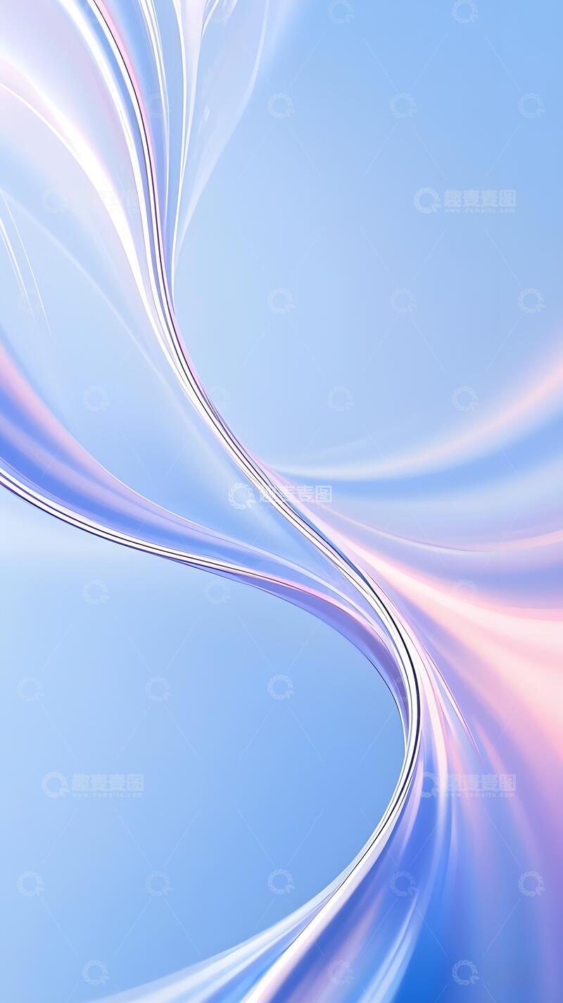 高清大图下载【趣麦麦图】梦幻蓝紫渐变流体艺术图