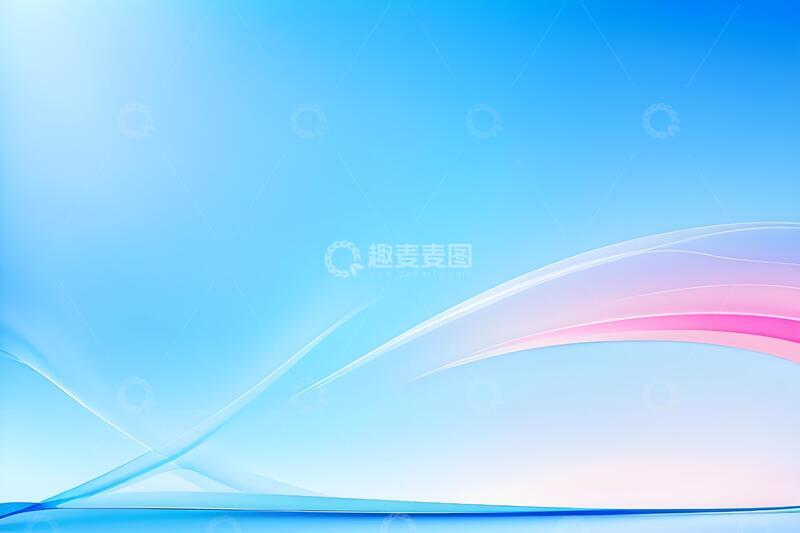 高清大图下载【趣麦麦图】空灵蓝白渐变柔波背景图7