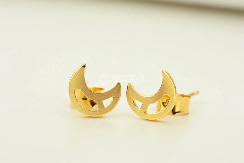 高清大图下载【趣麦麦图】黄金耳钉装饰