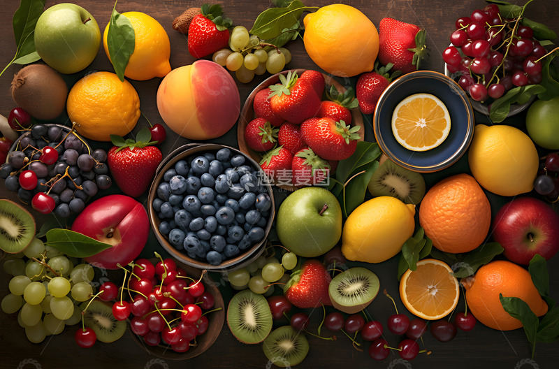 高清大图下载【趣麦麦图】新鲜丰富水果摆拍