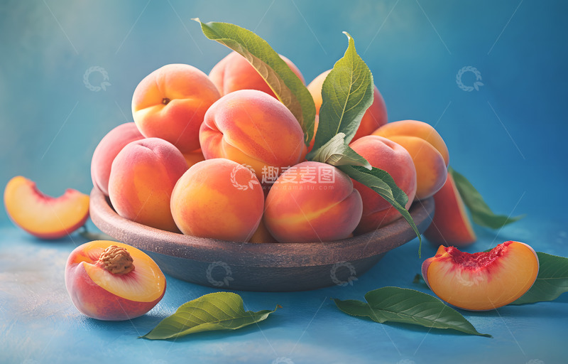 高清大图下载【趣麦麦图】夏天新鲜水蜜桃拍摄