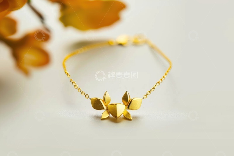 高清大图下载【趣麦麦图】一串树叶手链装饰物