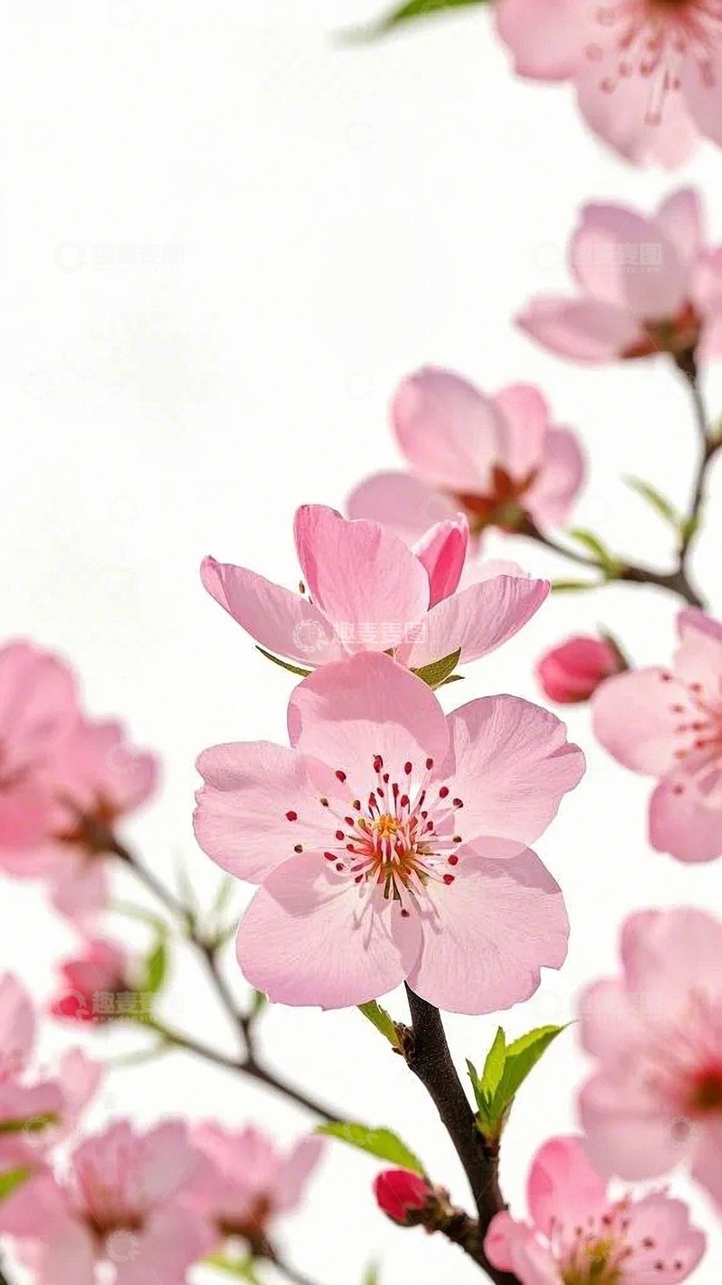 高清大图下载【趣麦麦图】国风桃花插画9