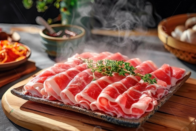 高清大图下载【趣麦麦图】新鲜的羊肉卷