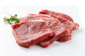 摞起来的生猪肉片