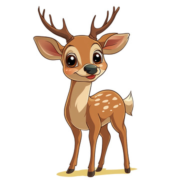 俏皮小鹿的可爱瞬间