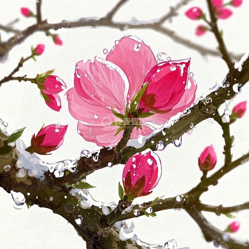 高清大图下载【趣麦麦图】盛开的桃花