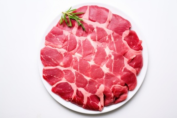 一盘猪肉片美食