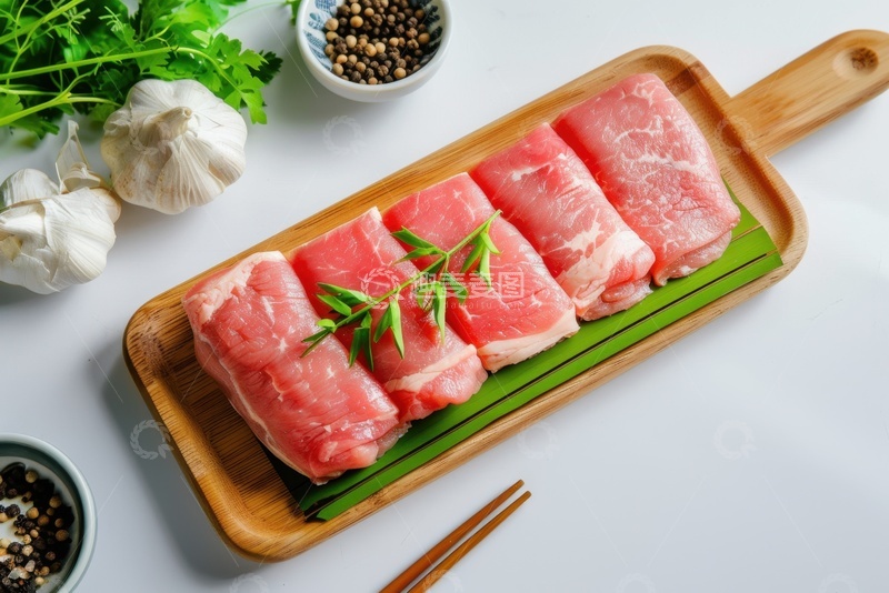高清大图下载【趣麦麦图】-一盘羊肉卷食材