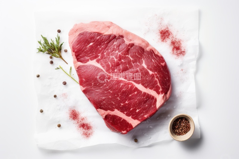 高清大图下载【趣麦麦图】一块生牛肉俯视图