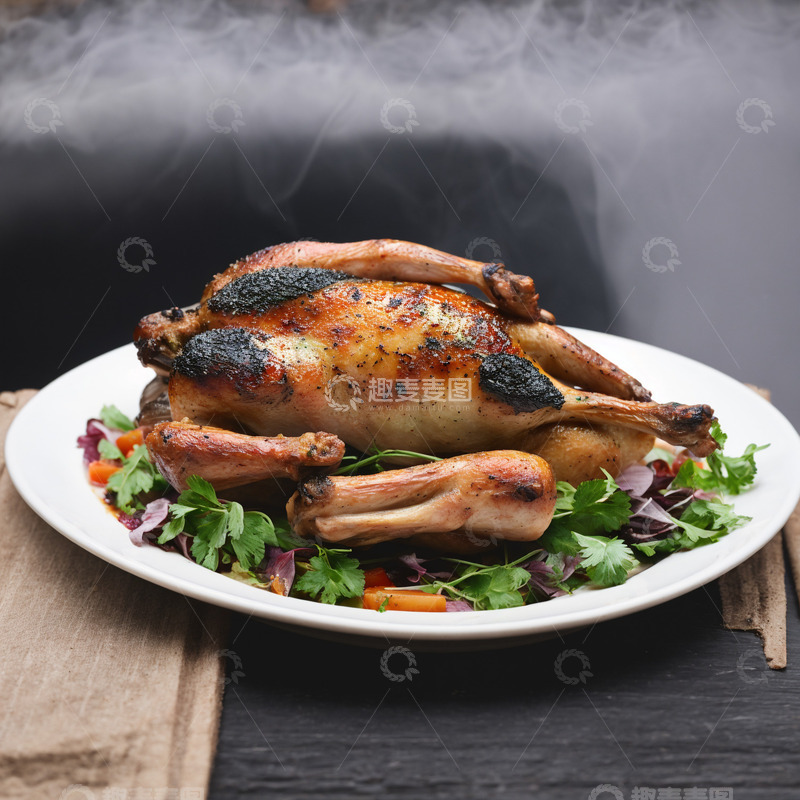 高清大图下载【趣麦麦图】木炭火鸡10