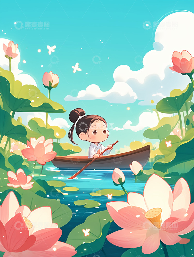 高清大图下载【趣麦麦图】唯美背景插画素材11