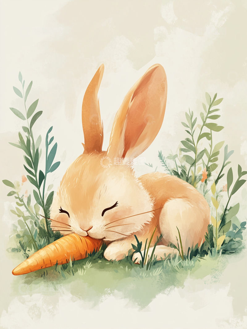 高清大图下载【趣麦麦图】背景插画素材-动物篇