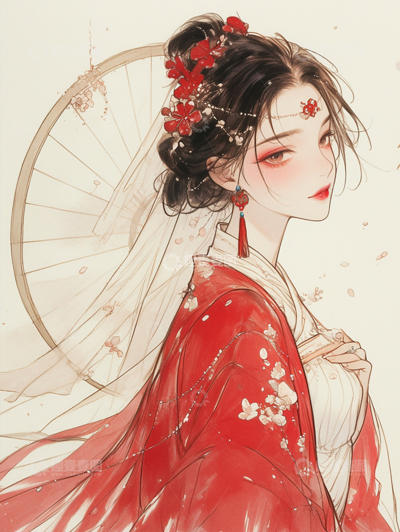 高清大图下载【趣麦麦图】小说插画单人素材12